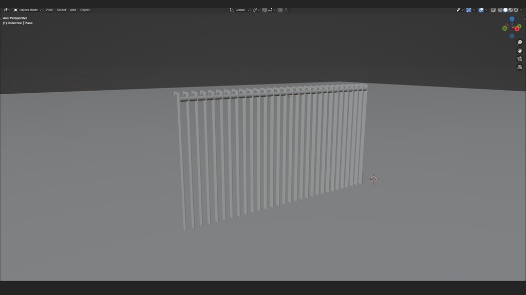 3Dモデル-フェンス-