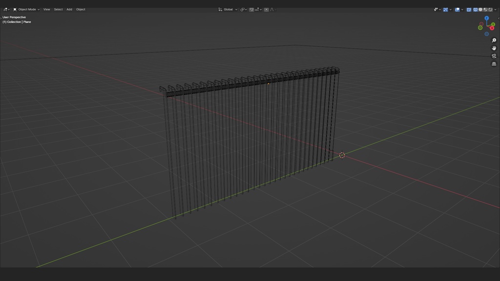 3Dモデル-フェンス-