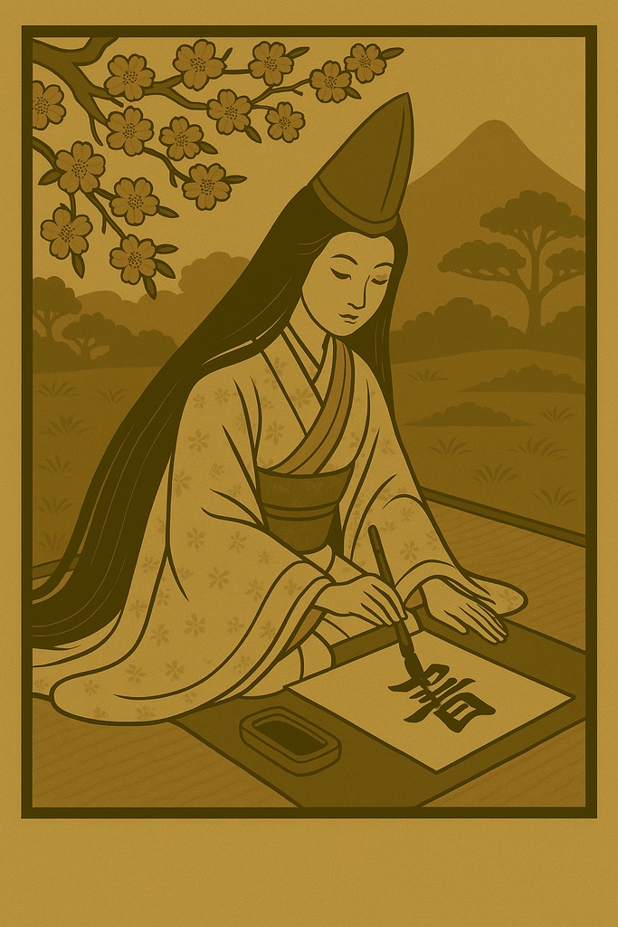永遠の優雅 – かぐや姫と書道 ( 