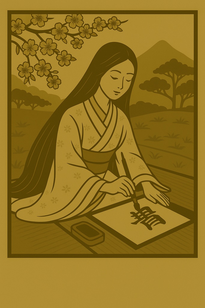 永遠の優雅 – かぐや姫と書道  