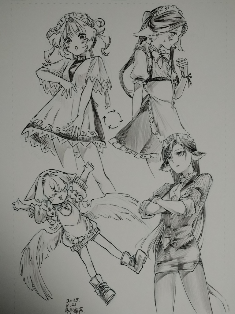 メイド衣装シャッフル原画+おまけ