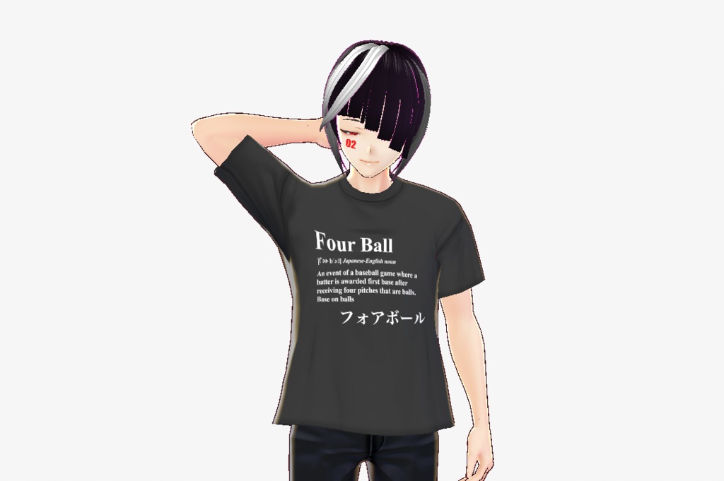 VRoid用衣装「Four Ball」　"Four ball" Japanenglish Definition wears for Vroid
