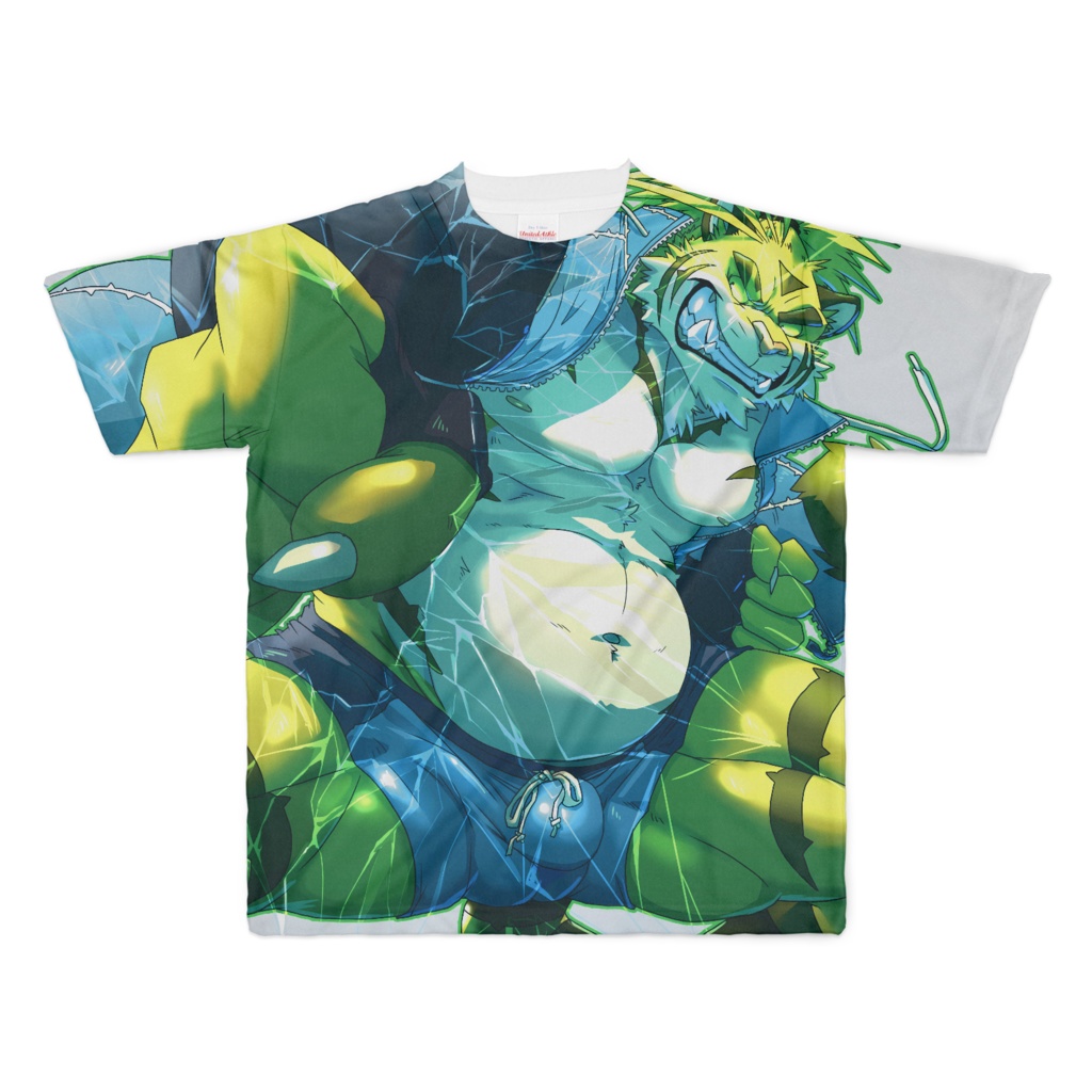 マガン(水着バージョン)フルグラTシャツ-XLサイズ