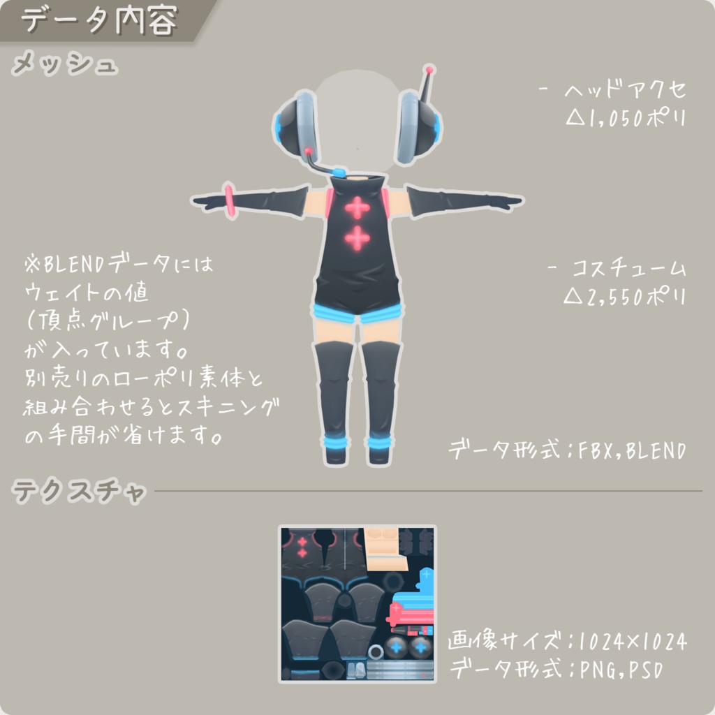 【ロポさん/コスチューム】ネオンB