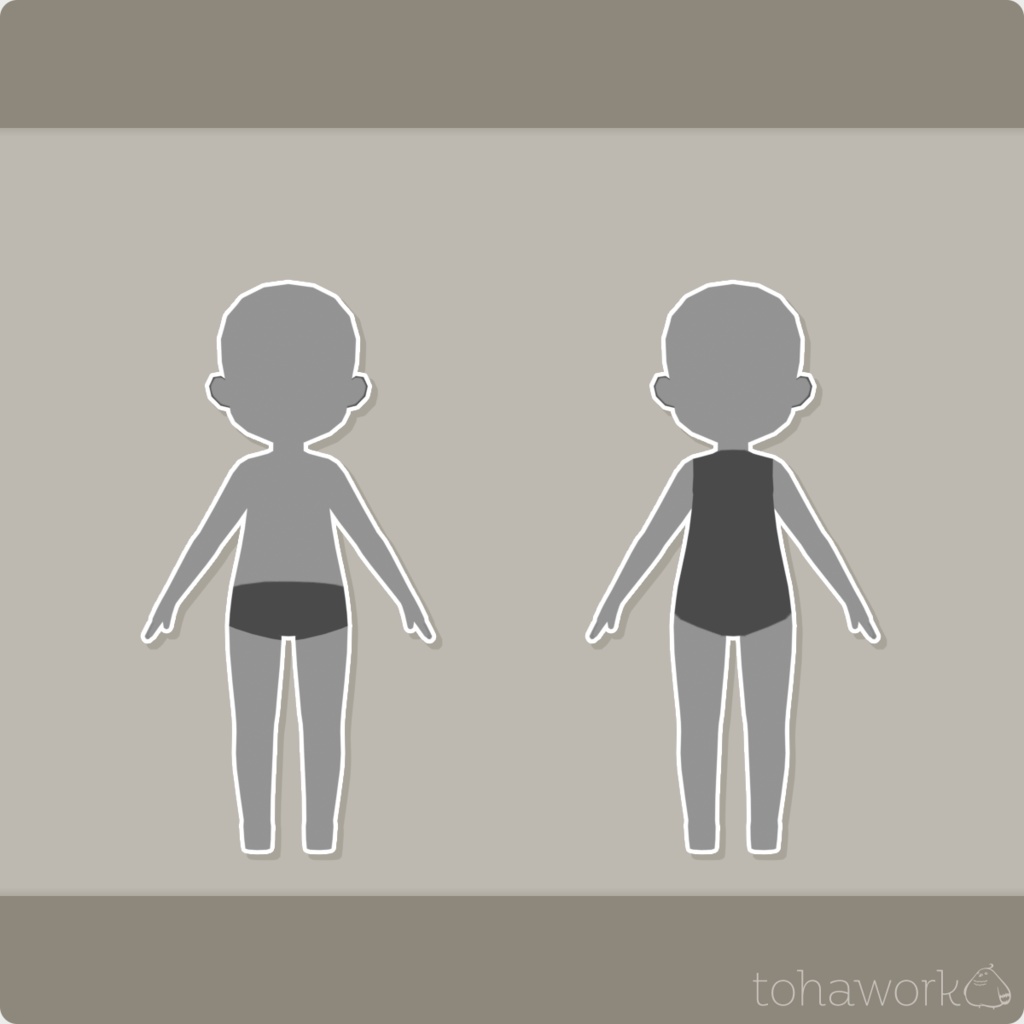 【ロポさん/素体】ローポリ素体