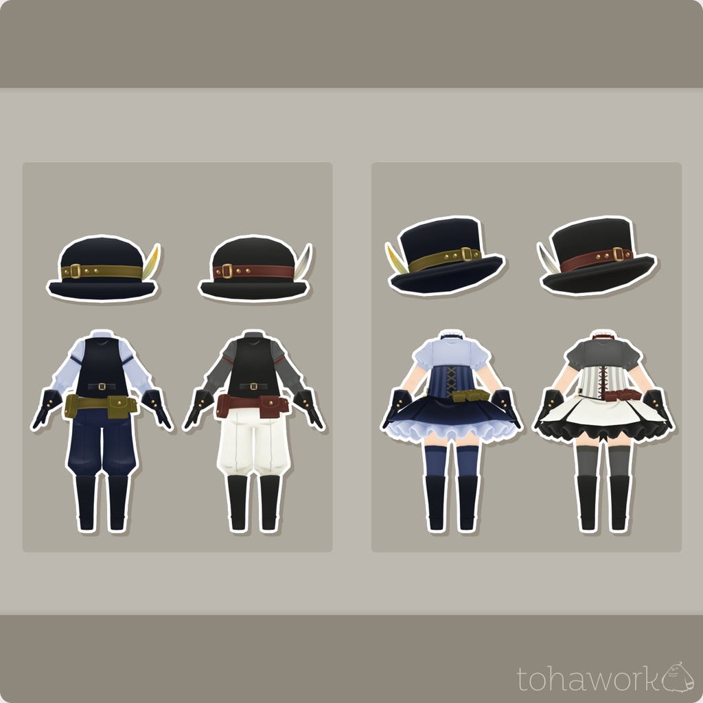 【ロポさん/エトセトラ】いろかえテクスチャ / スチームパンク