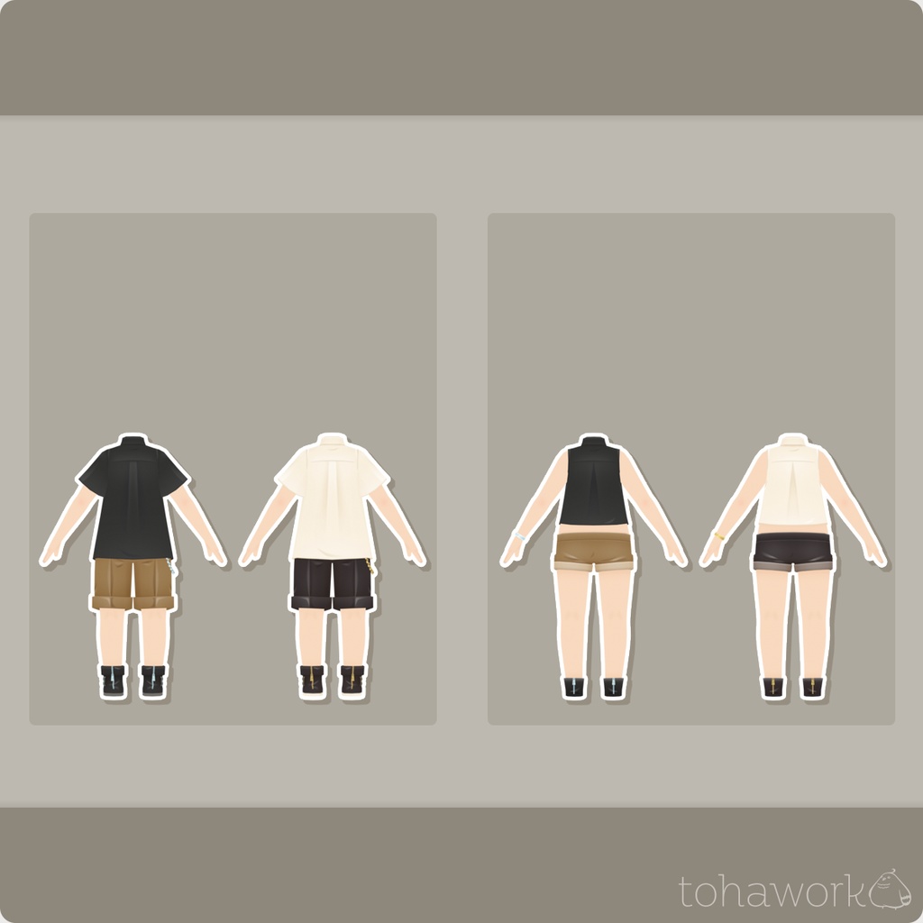 【ロポさん/エトセトラ】いろかえテクスチャ / モノクロ