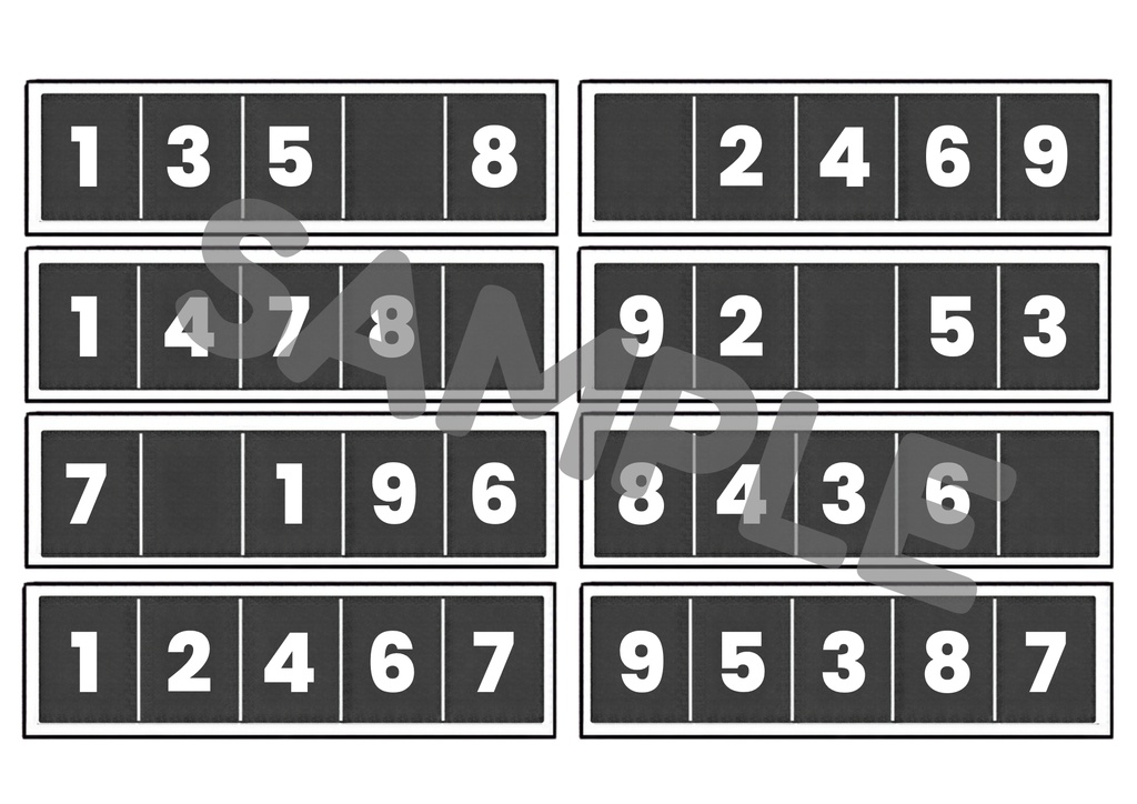 数字と色の車マッチング