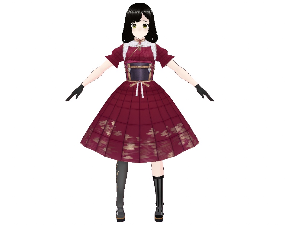 【VRM】和風ドレスキャラクター / Japanese Style Dress Avatar