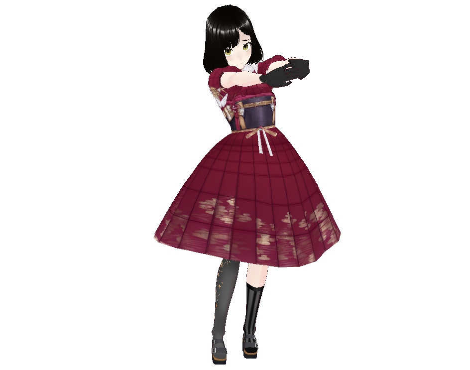 【VRM】和風ドレスキャラクター / Japanese Style Dress Avatar