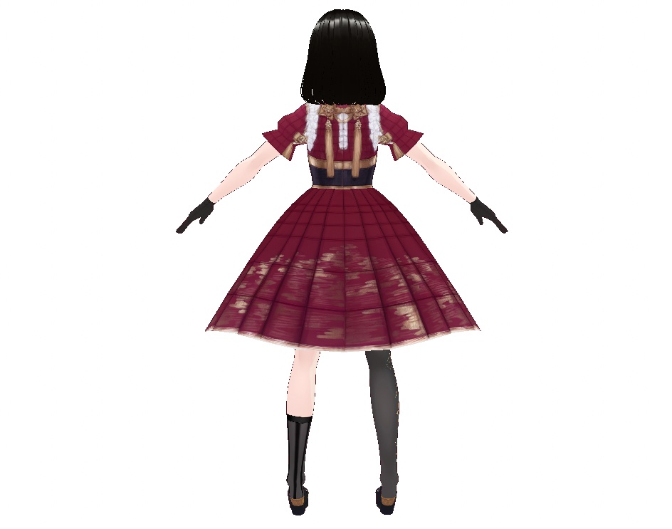 【VRM】和風ドレスキャラクター / Japanese Style Dress Avatar