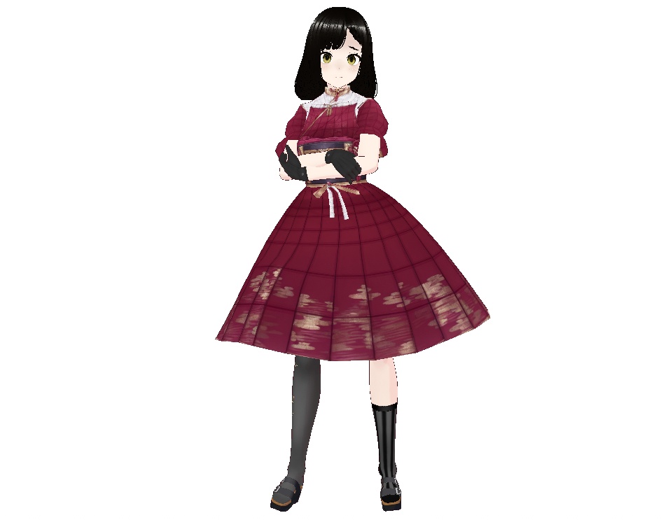 【VRM】和風ドレスキャラクター / Japanese Style Dress Avatar