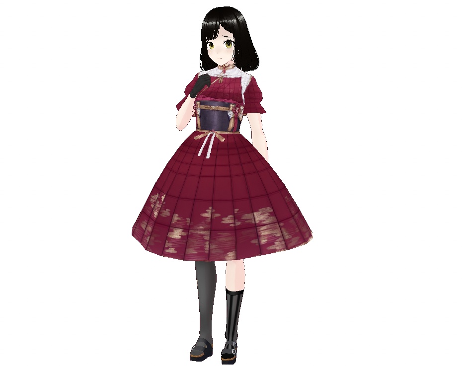 【VRM】和風ドレスキャラクター / Japanese Style Dress Avatar