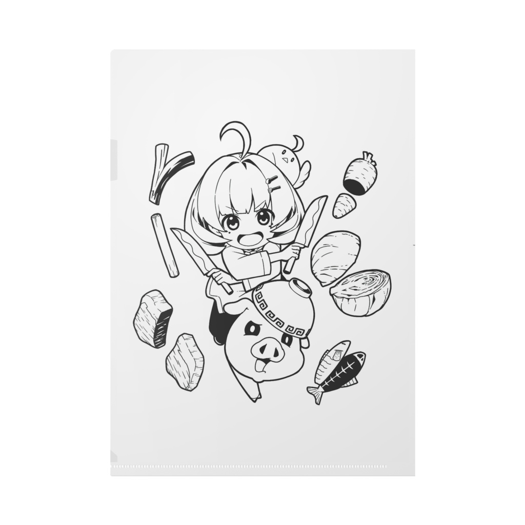 珠乃ぴょこ クリアファイル(お料理)