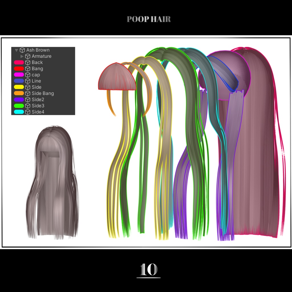 【5 avatars】 HAIR 10