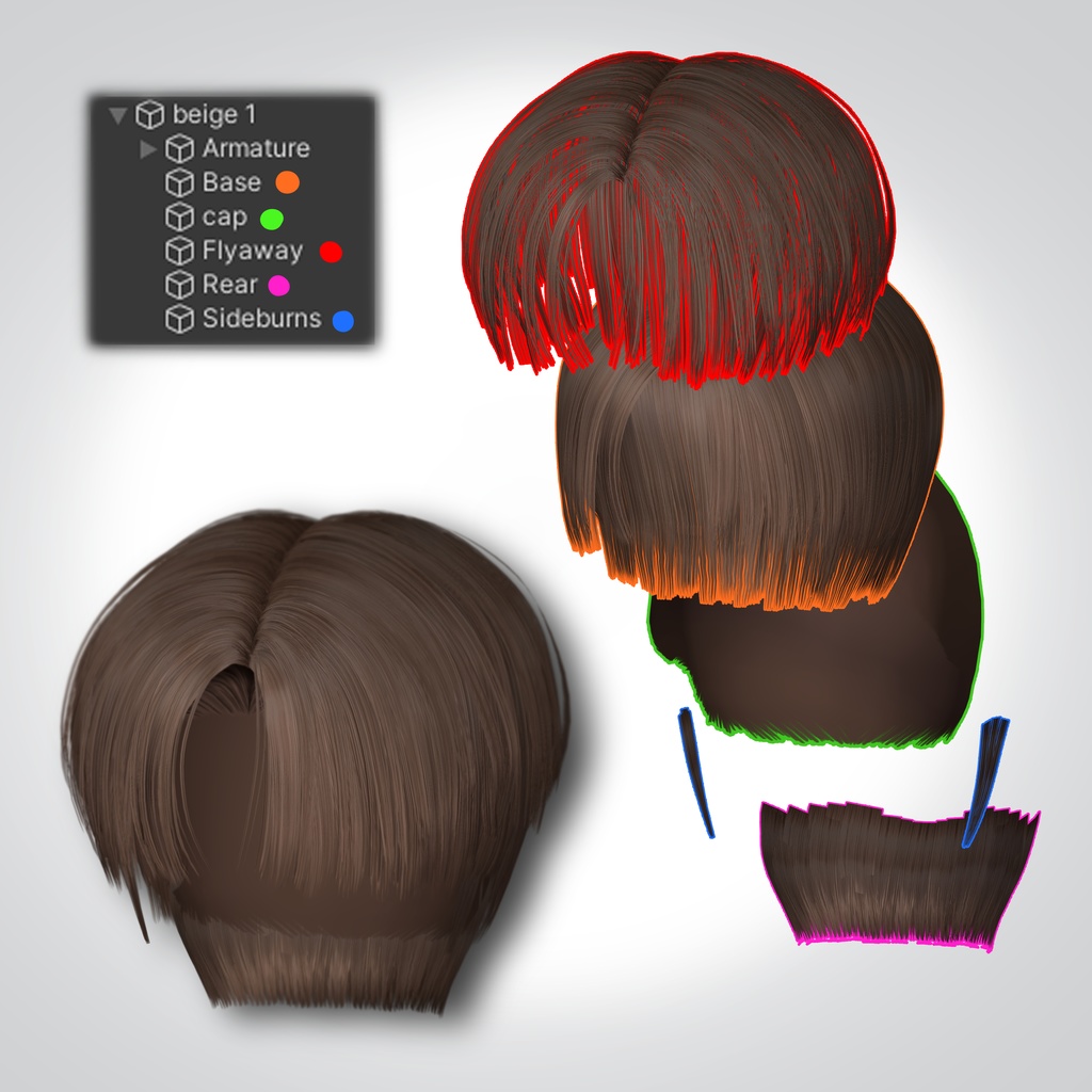 【4 avatars】 HAIR 12