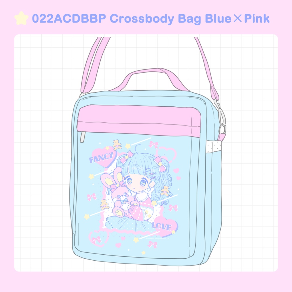 022ACDBBP Crossbody Bag Blue×Pink