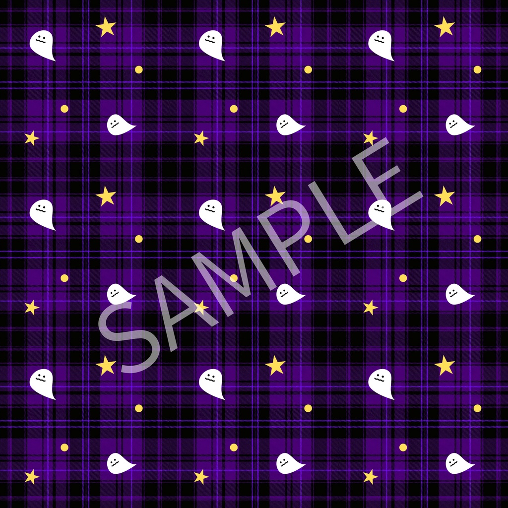 ハロウィン デジタルペーパー タータンチェック3セット Halloween digital paper tartan check