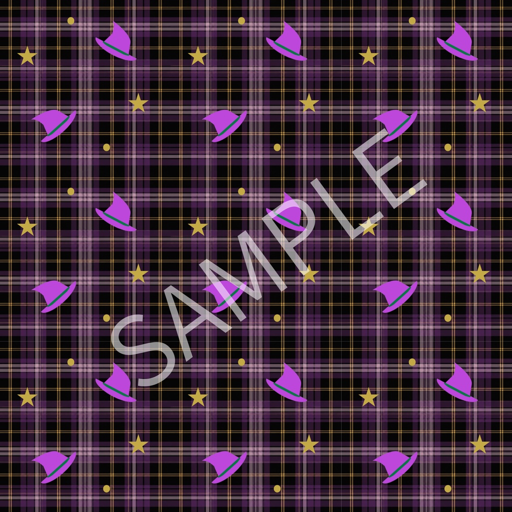 ハロウィン デジタルペーパー タータンチェック3セット Halloween digital paper tartan check