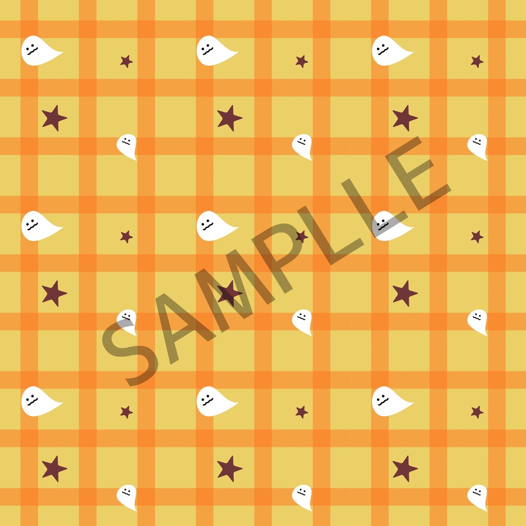 ハロウィン デジタルペーパー ギンガムチェック3セット Halloween digital paper gingham check