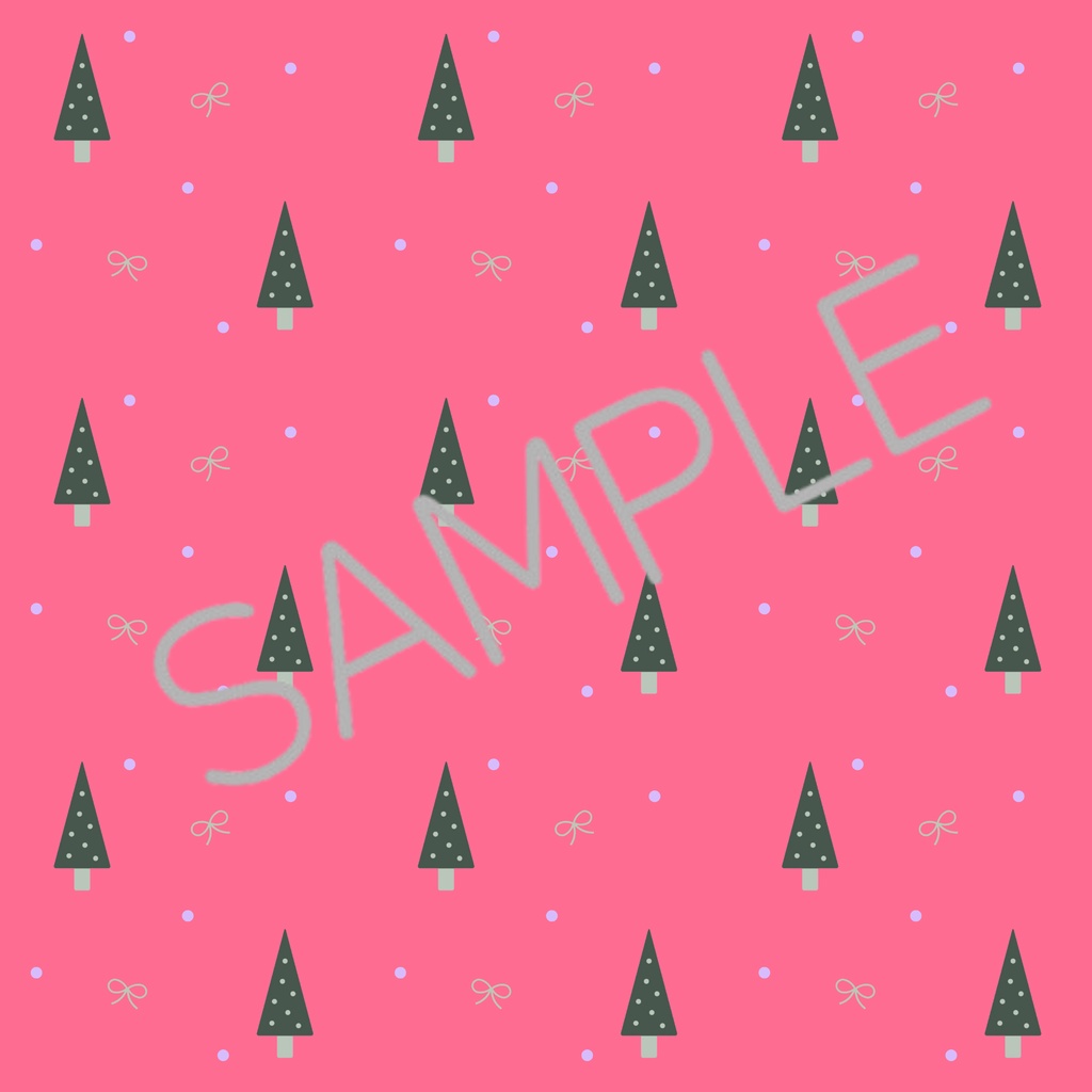 ポップカラークリスマス デジタルペーパー シームレスパターン