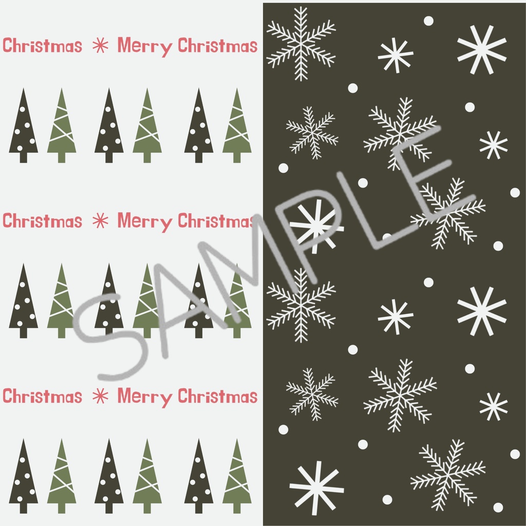 Traditional Green&Coral クリスマス デジタルペーパー シームレスパターン 10セット