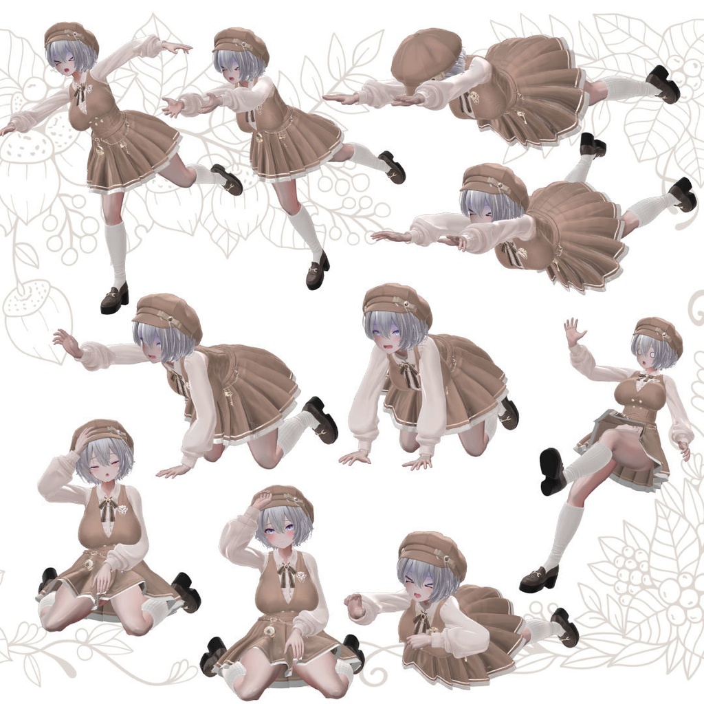 【無料20Pose】ポンコツメイドポーズ集【AvatarPoseLibrary対応】