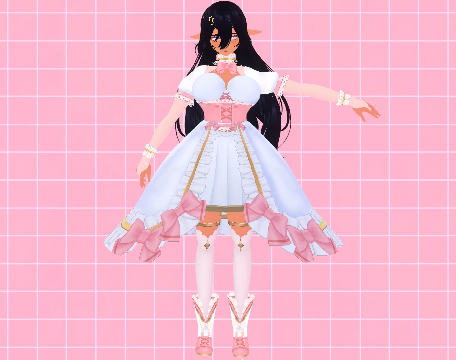 Frilly Peony - VROID Full Outfit Set