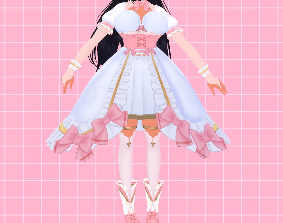 Frilly Peony - VROID Full Outfit Set