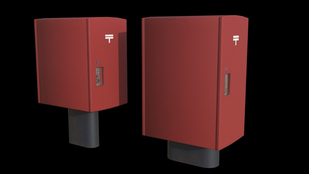 日本の郵便ポスト 2種セット【日本の小物・プロップ】