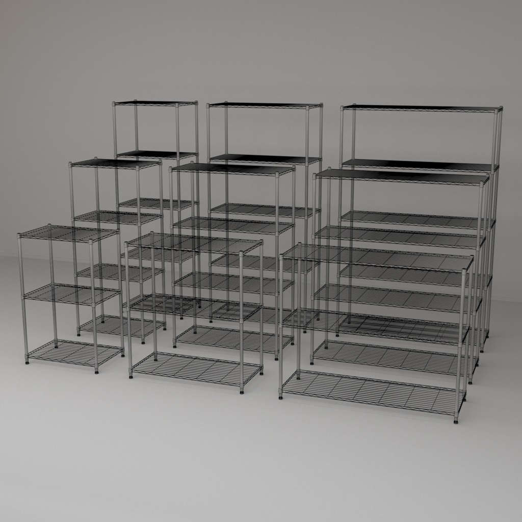 お値段以上なスチールラック3種セット【日本の小物・プロップ】