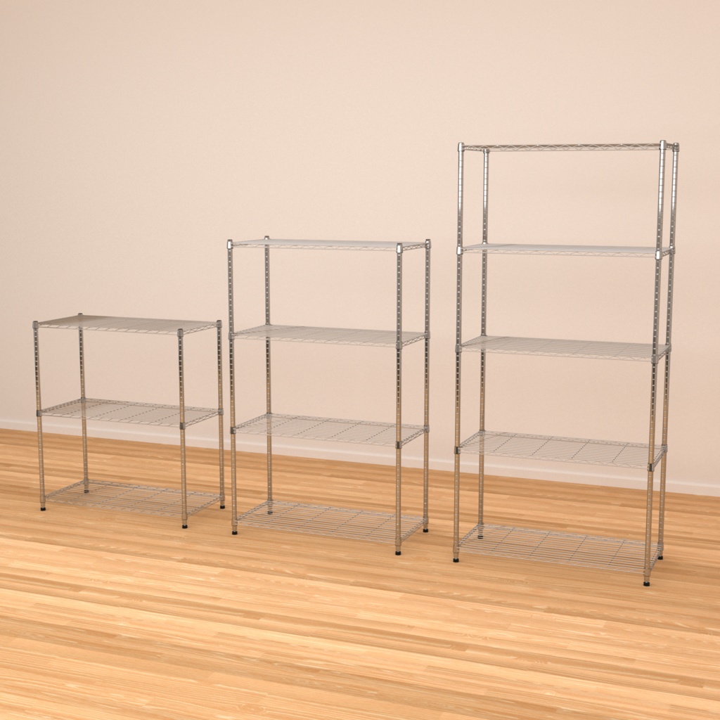 お値段以上なスチールラック3種セット【日本の小物・プロップ】