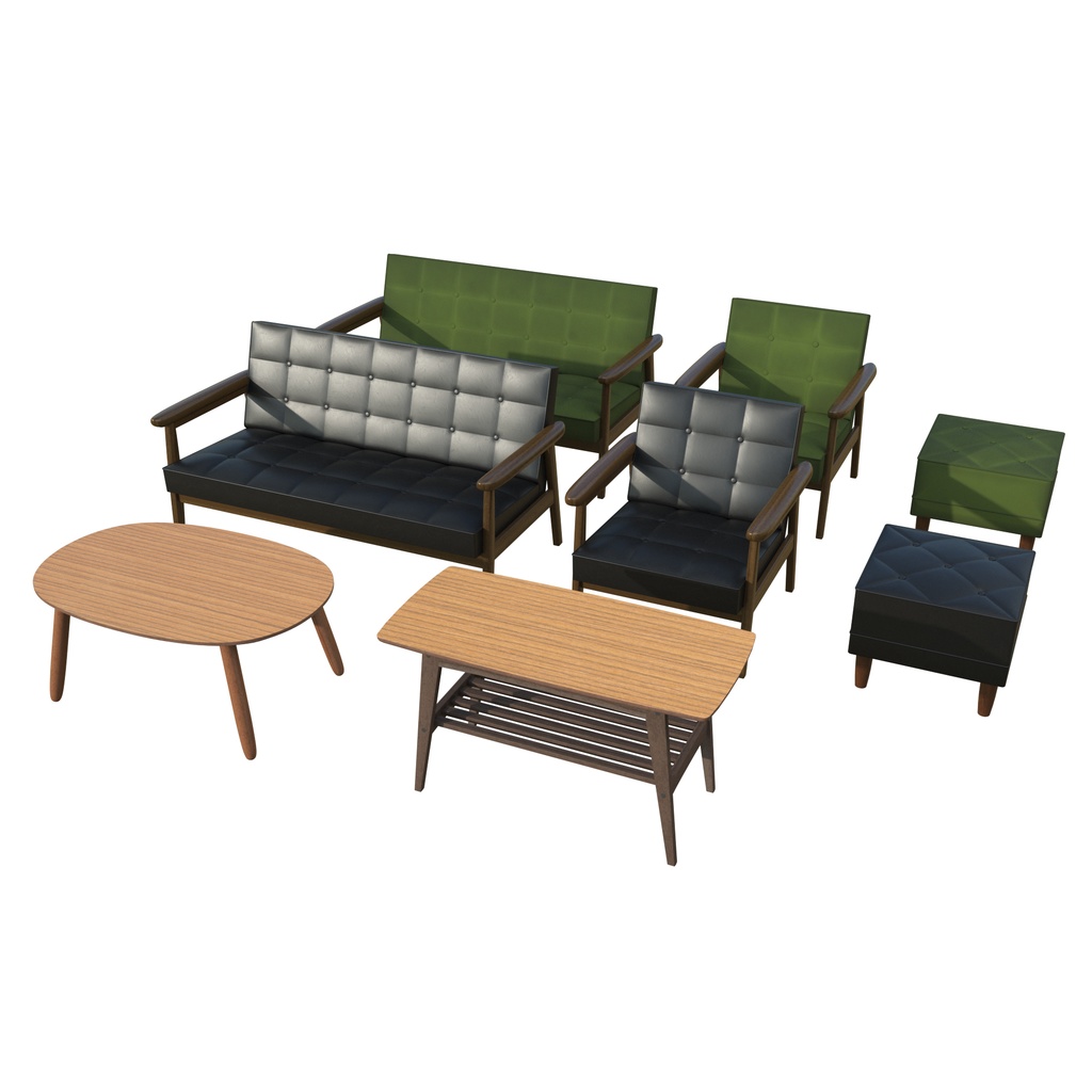 KでMなチェア・ローテーブルセット【日本の小物・プロップ】