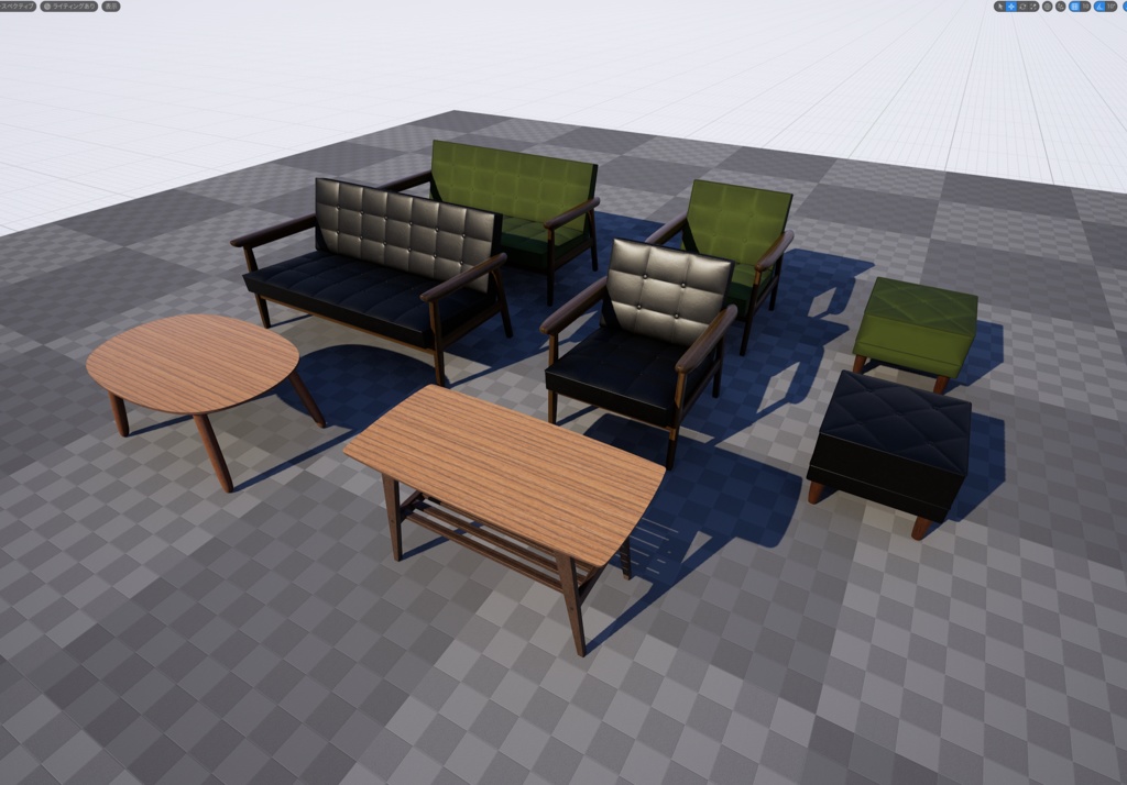 KでMなチェア・ローテーブルセット【日本の小物・プロップ】