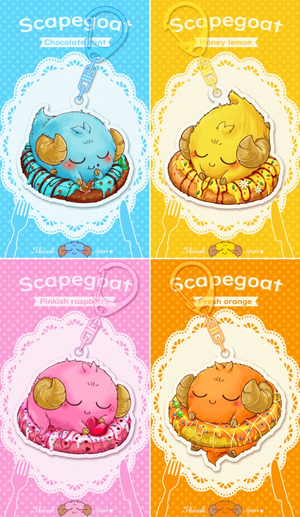 【1匹】スケゴちゃんドーナツアクリルキーホルダー