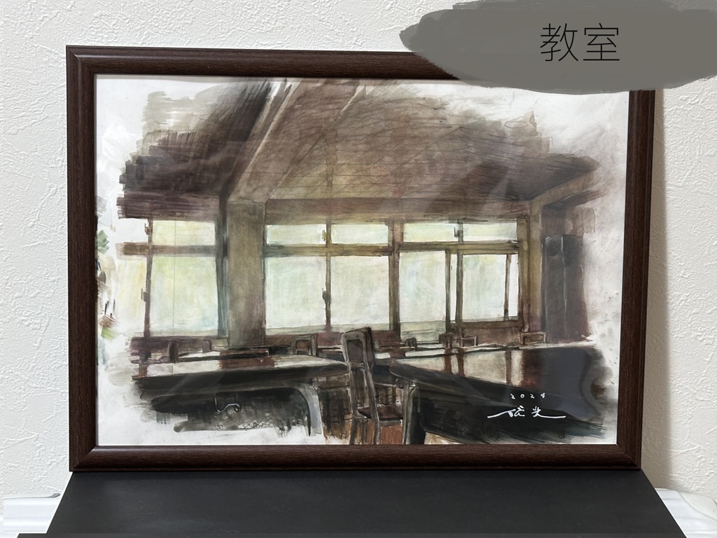 『廻り道』 背景原画(A4サイズ) 4種