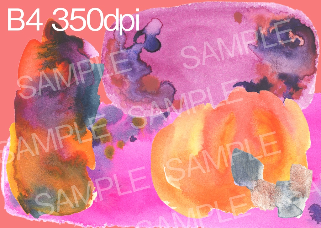 【商用フリー】アナログ水彩テクスチャ10種(ハロウィン)