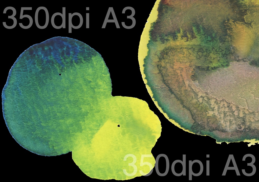 【商用フリー】アナログ水彩テクスチャ4種(印刷向・高解像度)