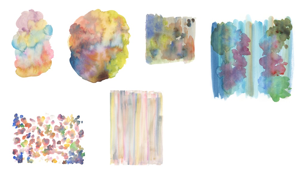 【商用フリー】アナログ水彩テクスチャ6種(カラフルその2)
