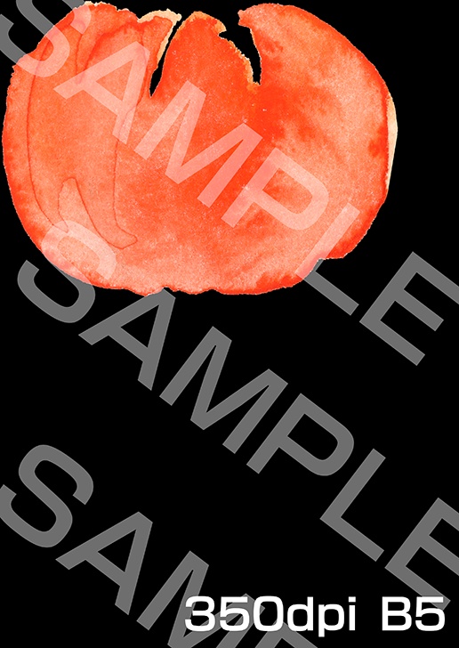 アナログ水彩テクスチャ6種(ハロウィンその8)