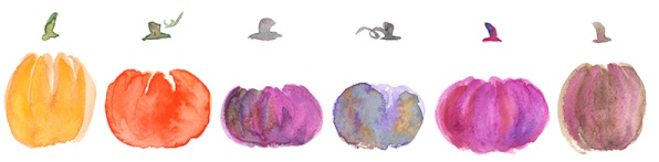 アナログ水彩テクスチャ6種(ハロウィンその8)