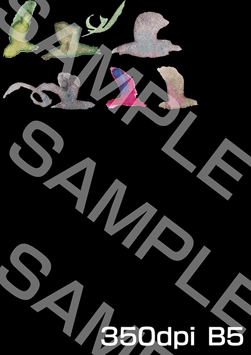 アナログ水彩テクスチャ6種(ハロウィンその8)