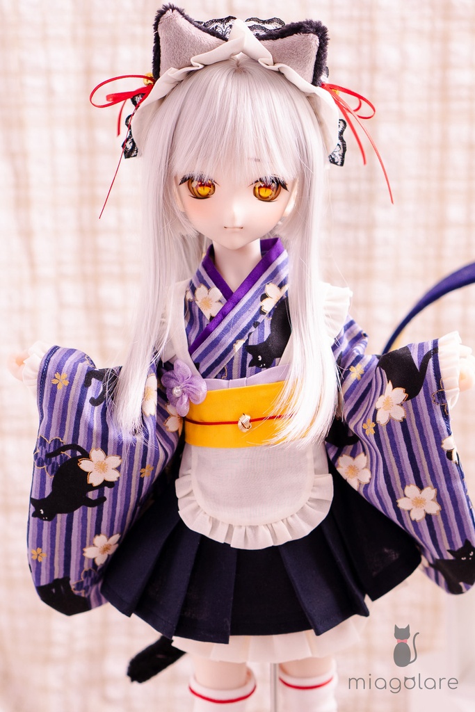 【9/23 20時〜販売開始】黒猫お給仕さんセット（うぐいす・さくら・おつきみ）