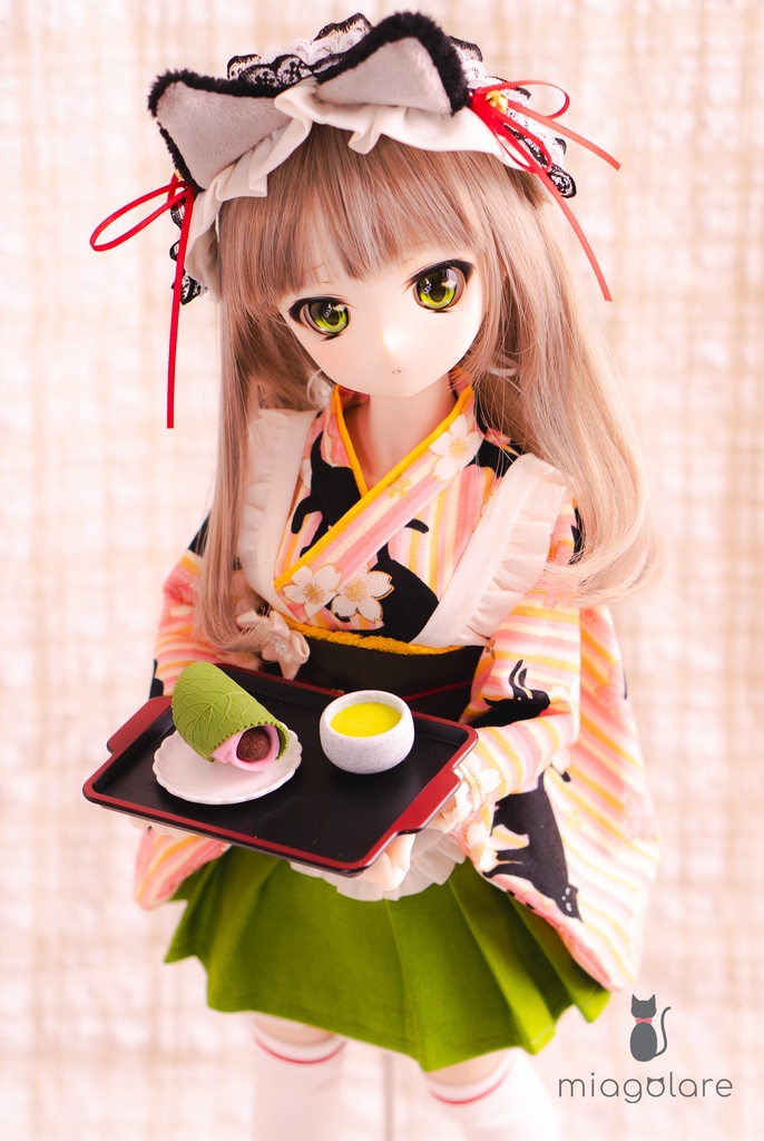 【9/23 20時〜販売開始】黒猫お給仕さんセット（うぐいす・さくら・おつきみ）