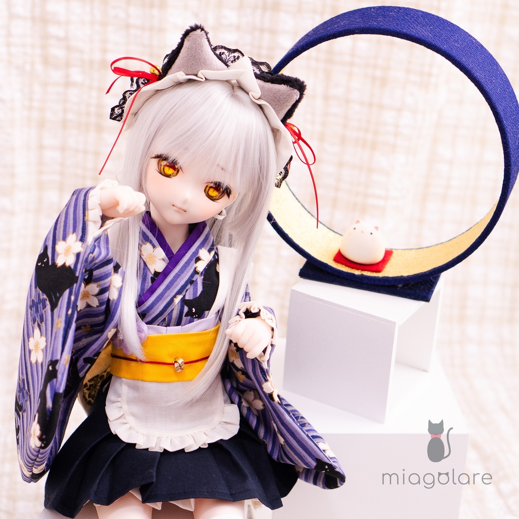 【9/23 20時〜販売開始】黒猫お給仕さんセット（うぐいす・さくら・おつきみ）