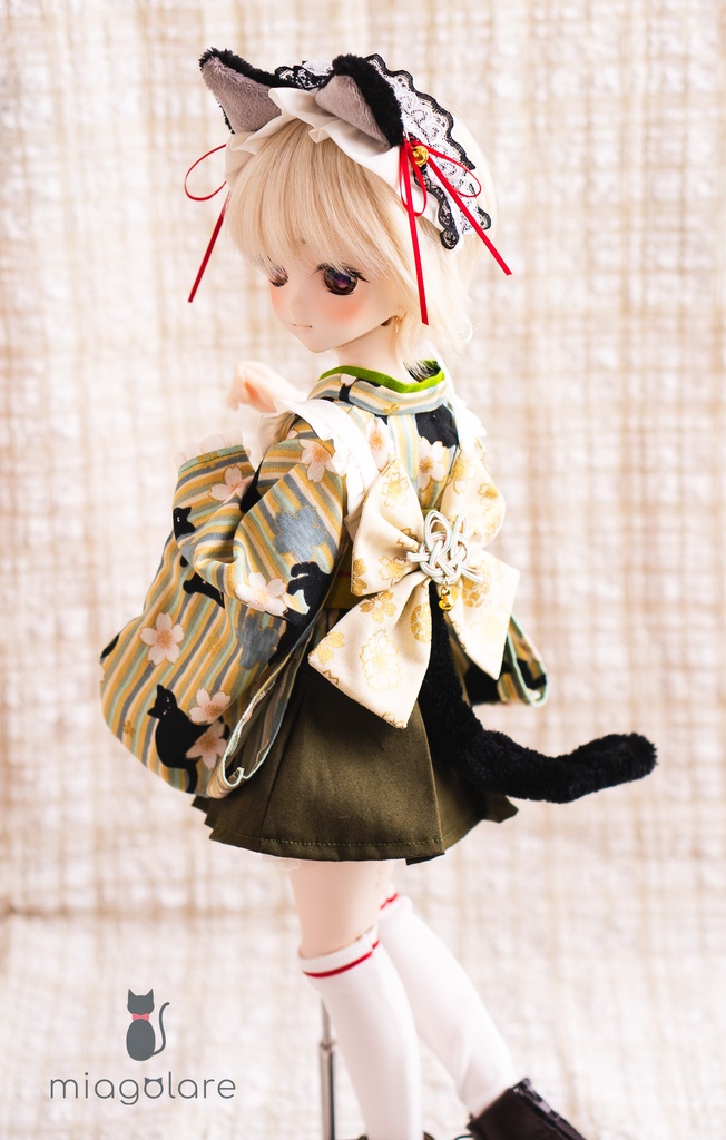 【9/23 20時〜販売開始】黒猫お給仕さんセット（うぐいす・さくら・おつきみ）