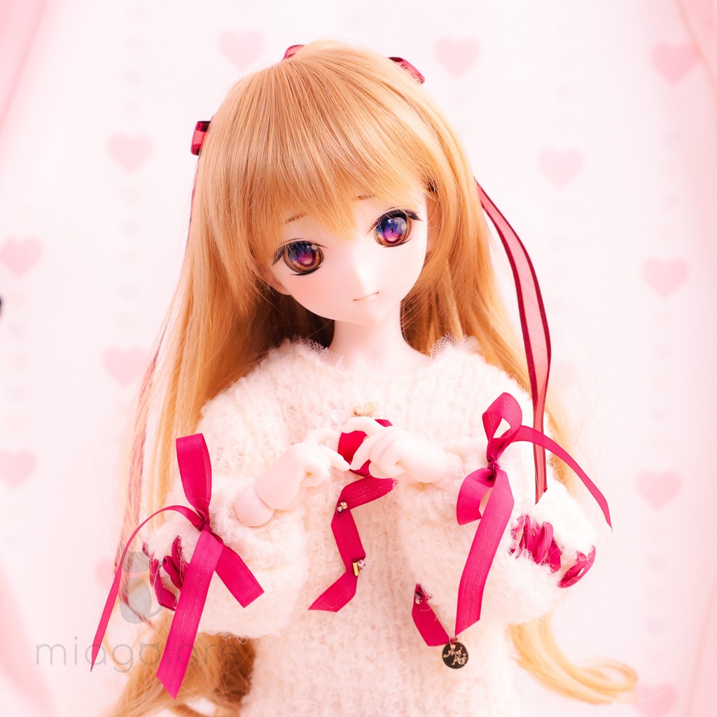 【MDD】ふわふわニットワンピ（アイボリー・ピンク）