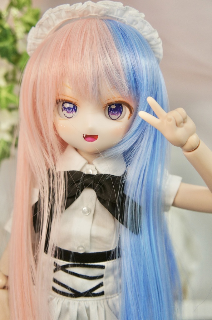 カスタムヘッド　ドール　DDH-28 セミホワイト肌 八重歯3姉妹