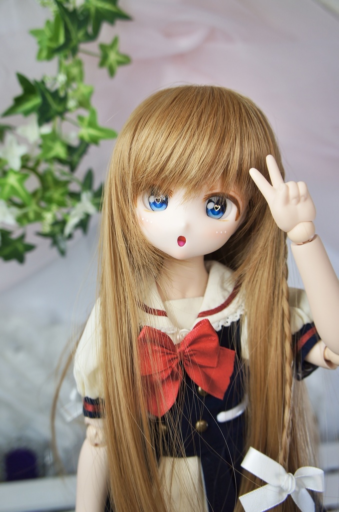 カスタムヘッド　ドール　DDH-27 セミホワイト肌 あおレンジャー