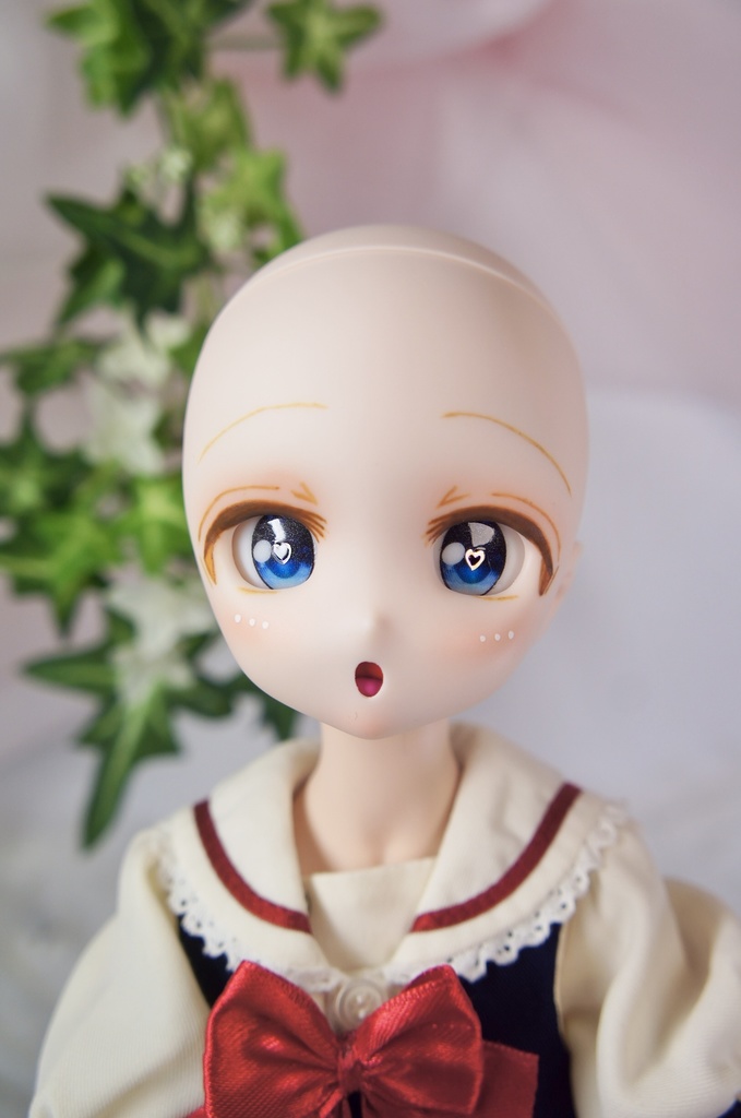 カスタムヘッド　ドール　DDH-27 セミホワイト肌 あおレンジャー
